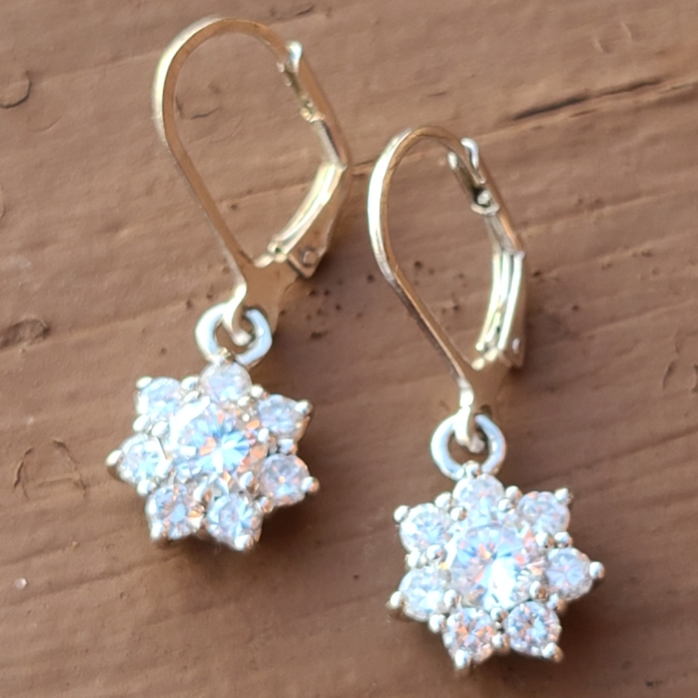 Sterling silver cubic zirconia earrings